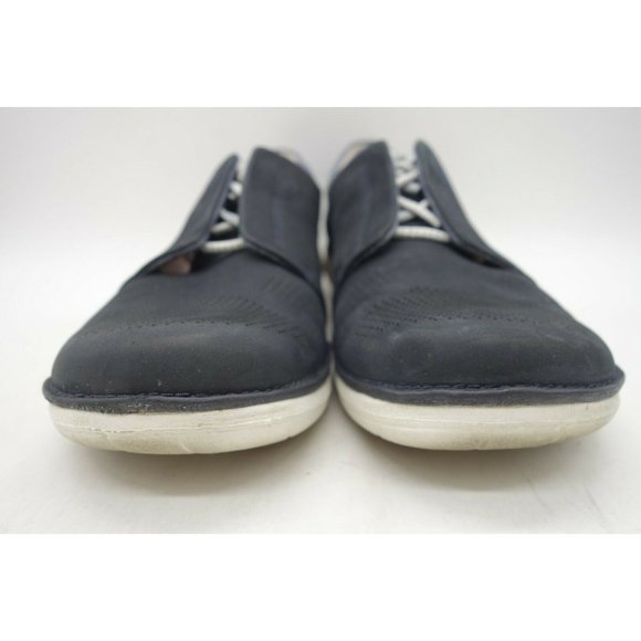 Clarks Artisan Unstructured Black Navy Lace Up Sneakers Shoes Women's 7.5 M - Picture 4 of 10